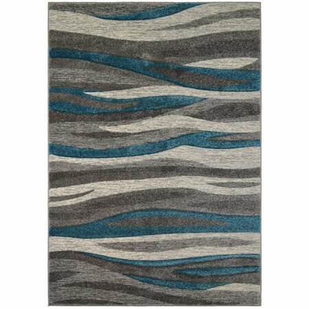 SLEEP EZ 2 ft. 3 in. x 3 ft. 3 in. Tacoma Impulse Area Rug Gray SL3082691